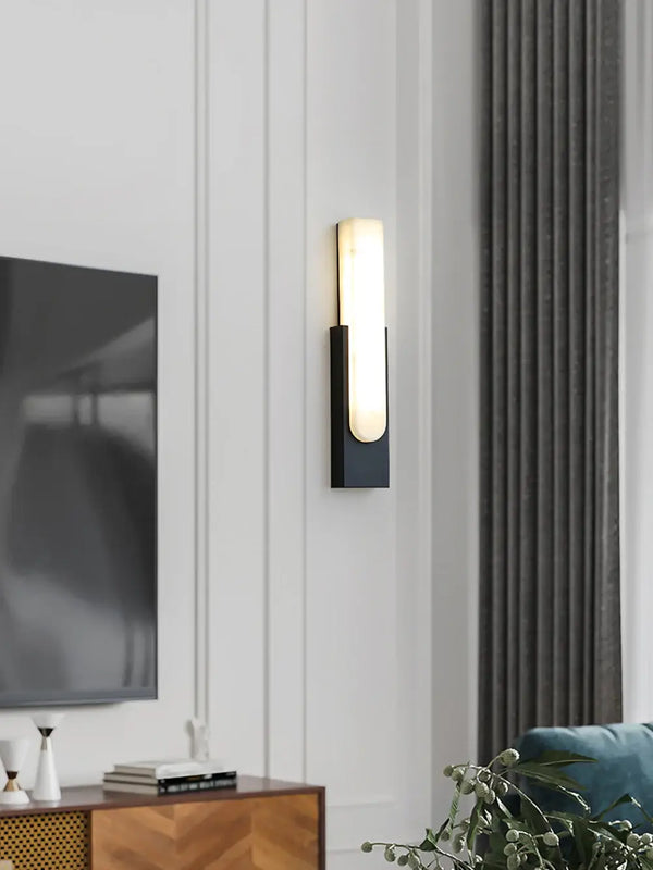 Rectangular Agatha Alabaster Wall Lamp - view 8 | Liootrlamp