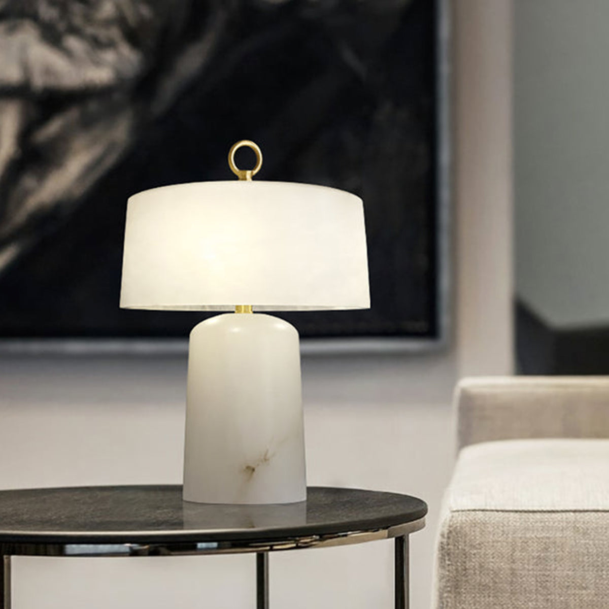 Alabaster Aogashima Table Lamp - view 15 | Liootrlamp