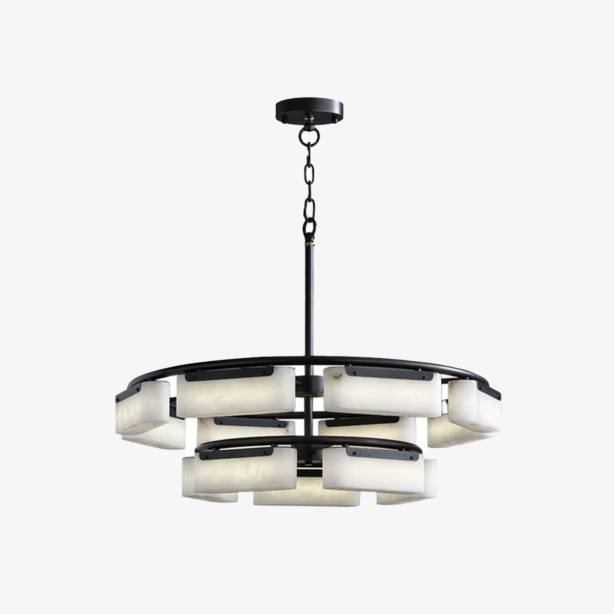 Alabaster Fusion Black Chandelier | Liootrlamp