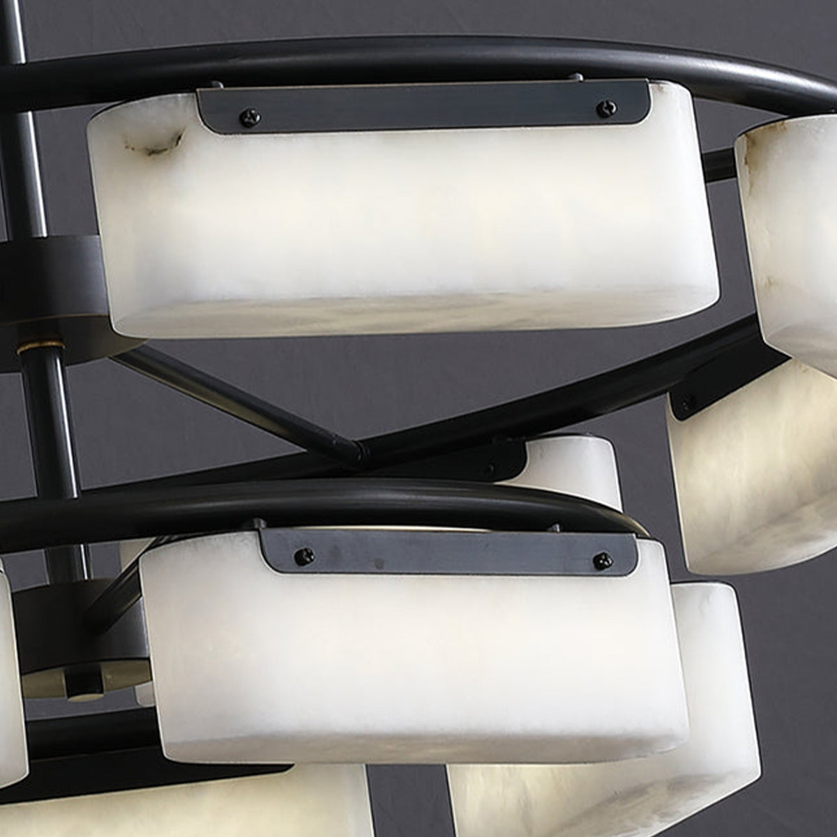 Alabaster Fusion Black Chandelier - view 11 | Liootrlamp