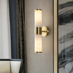 Alabaster Lampatron Cylindrical Wall Lamp