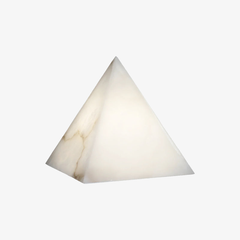 Alabaster Pyramid Table Lamp