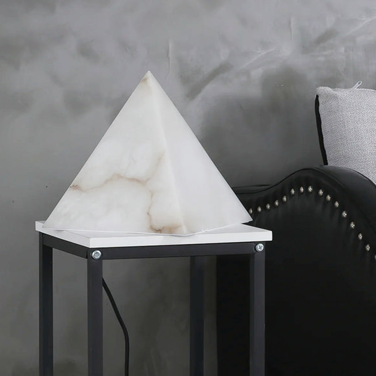 Alabaster Pyramid Table Lamp - view 13 | Liootrlamp