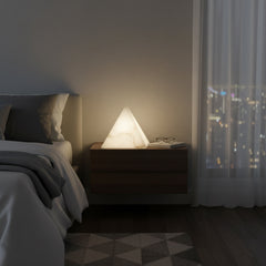 Alabaster Pyramid Table Lamp