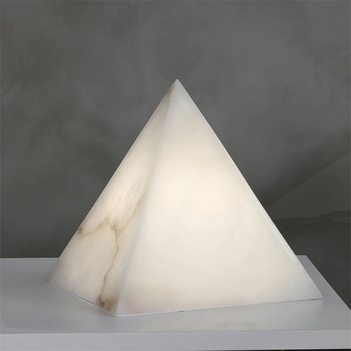 Alabaster Pyramid Table Lamp - view 11 | Liootrlamp