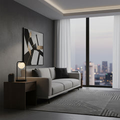 Alabaster Tribeca Black Table Lamp