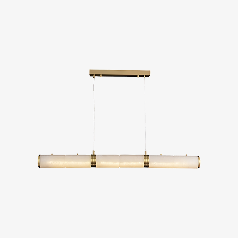 Alabaster Column Linear Chandelier | Liootrlamp
