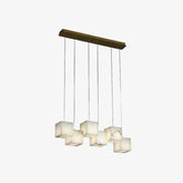 Alabaster Cube Box Chandelier
