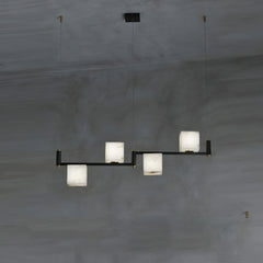 Alabaster Cubic Island Chandelier