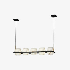 Alabaster Cubic Island Chandelier