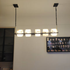 Alabaster Cubic Island Chandelier