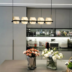 Alabaster Cubic Island Chandelier