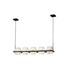Alabaster Cubic Island Chandelier