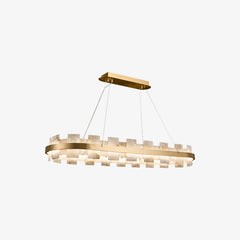 Alabaster Glo Halo Chandelier