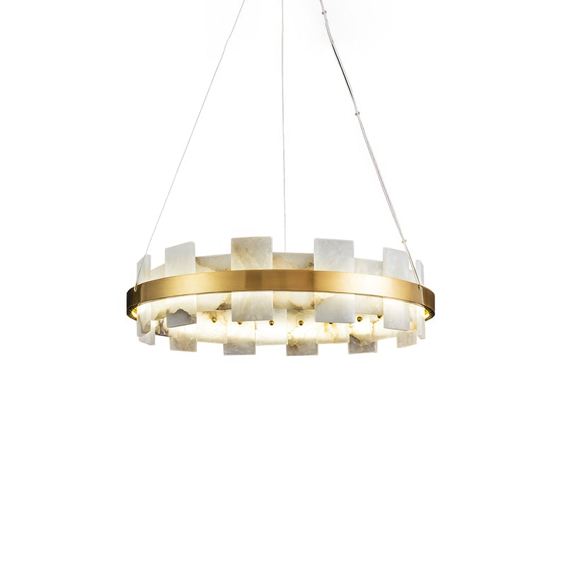 Alabaster Glo Halo Chandelier - view 14 | Liootrlamp