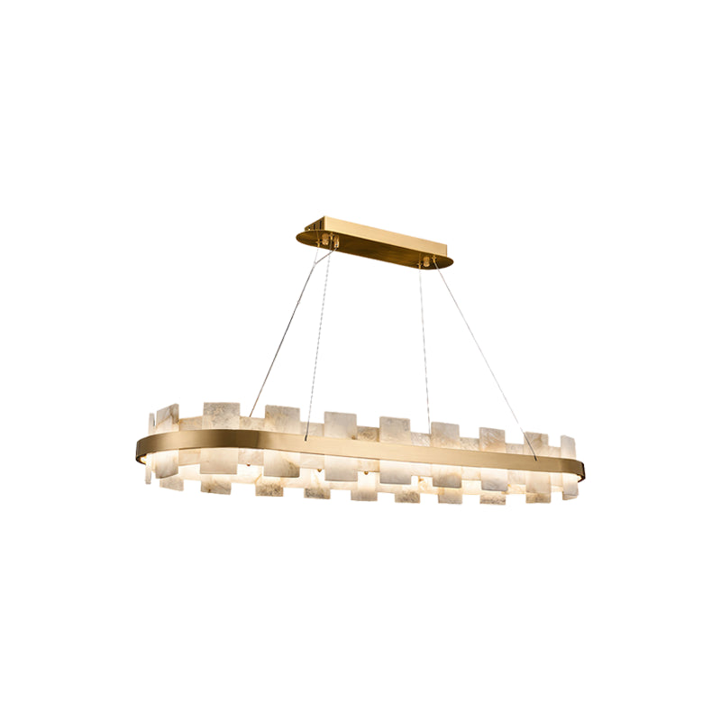 Alabaster Glo Halo Chandelier - view 15 | Liootrlamp