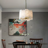 Alabaster Lorry Round Gold Chandelier - view 2 | Liootrlamp