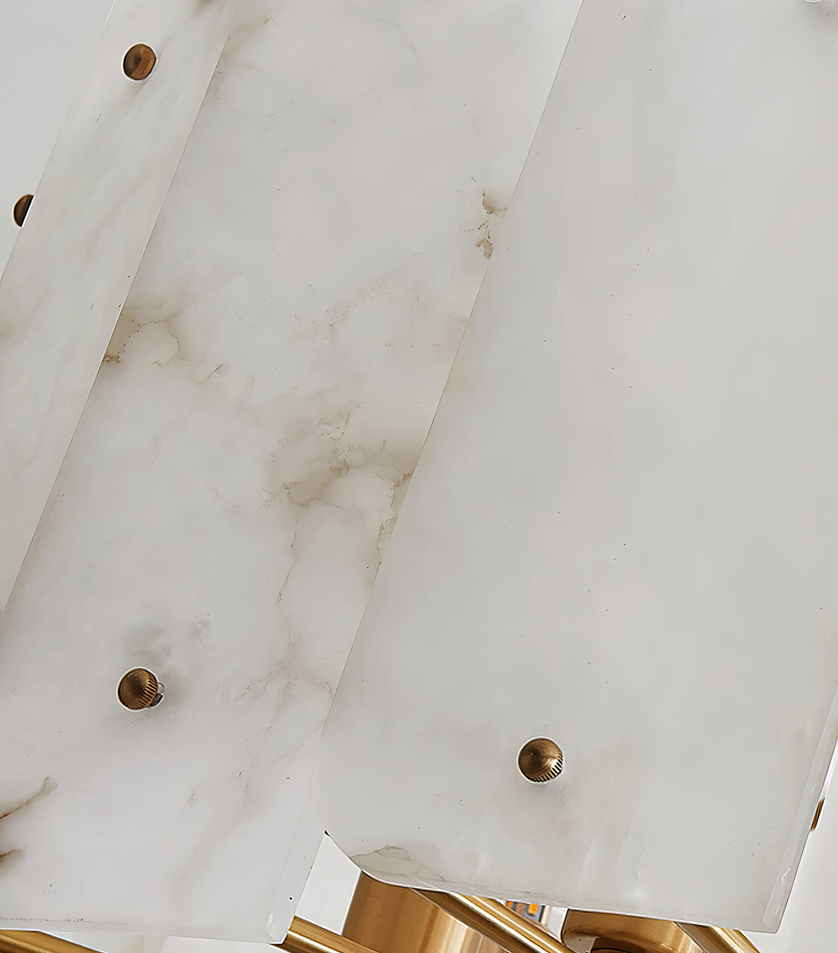 Alabaster Lorry Round Gold Chandelier - view 17 | Liootrlamp