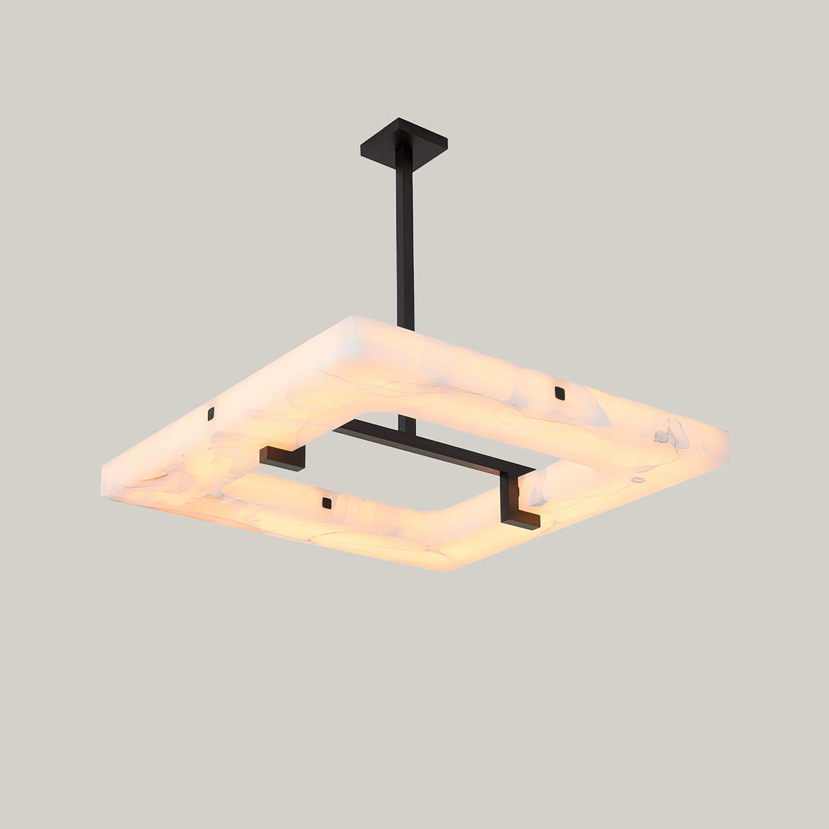 Alabaster Square Modern Chandelier