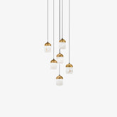 Alabaster staircase chandelier