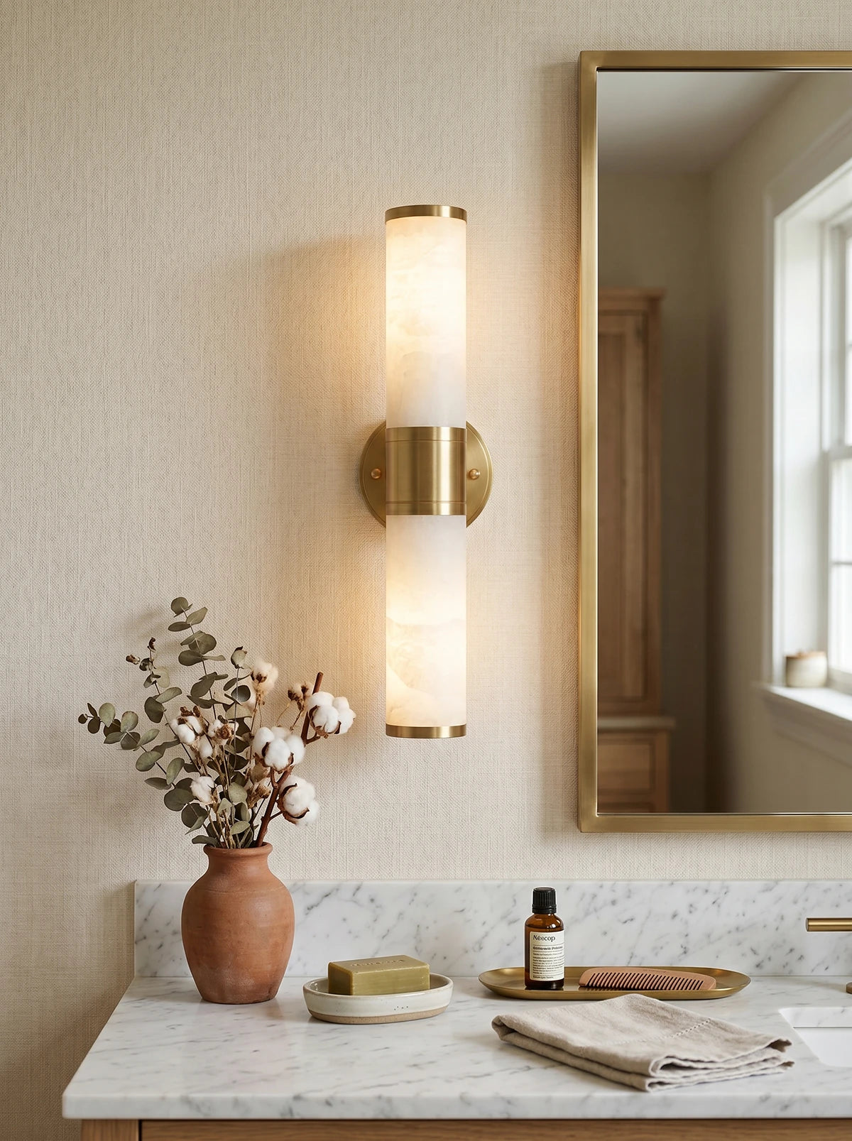 Alabaster Lampatron Cylindrical Wall Lamp - view 12 | Liootrlamp
