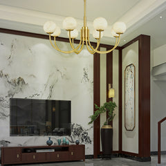 Aurelian Alabaster Globe Chandelier