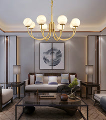 Aurelian Alabaster Globe Chandelier