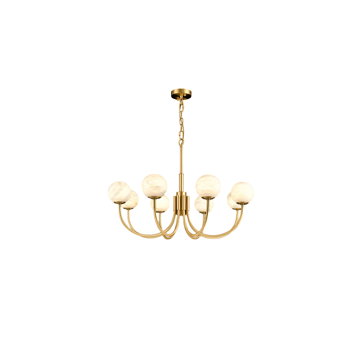 Aurelian Alabaster Globe Chandelier - view 13 | Liootrlamp