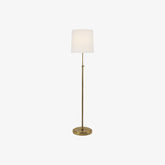 Metal Stem Linen Shade Floor Lamp