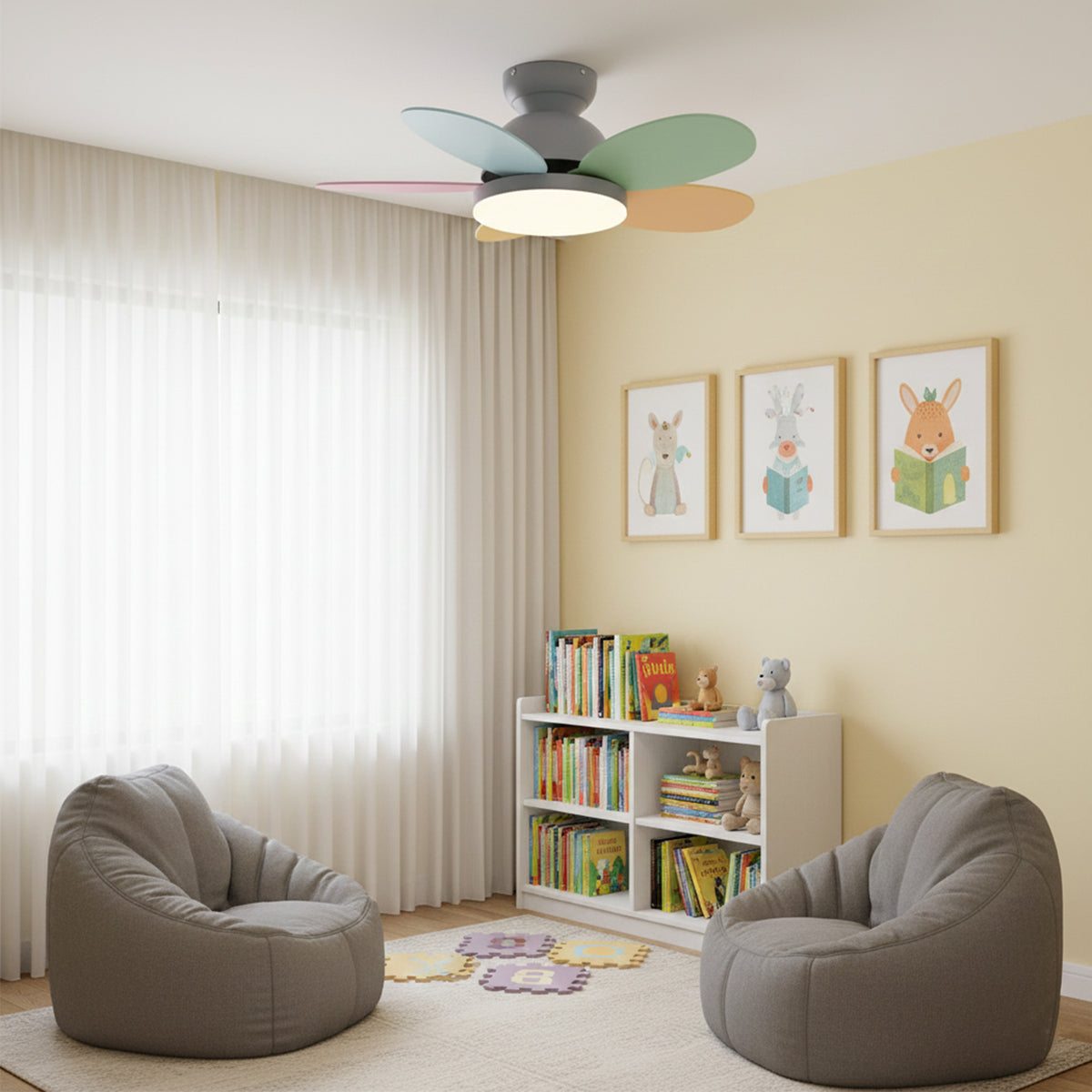 Children's Integrated LED Ceiling Fan - view 18 | Liootrlamp