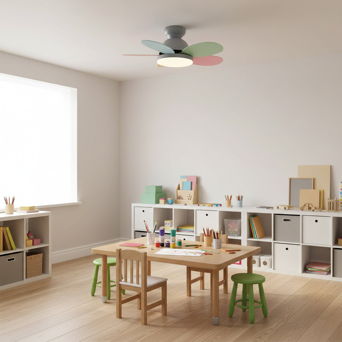 Children's Integrated LED Ceiling Fan - view 19 | Liootrlamp