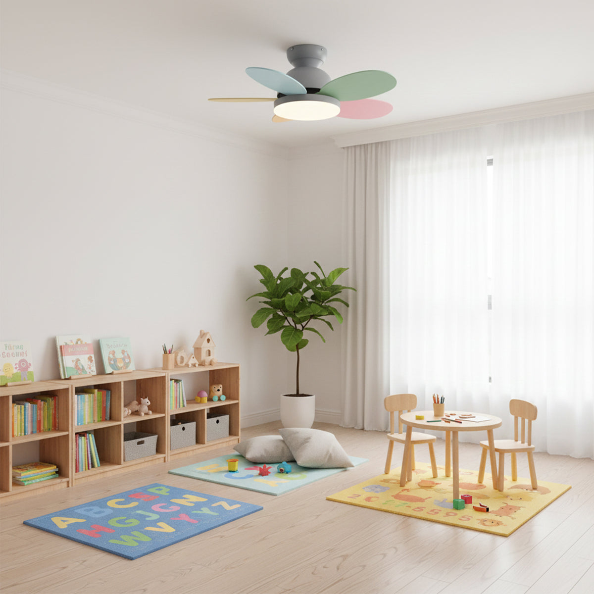 Children's Integrated LED Ceiling Fan - view 20 | Liootrlamp