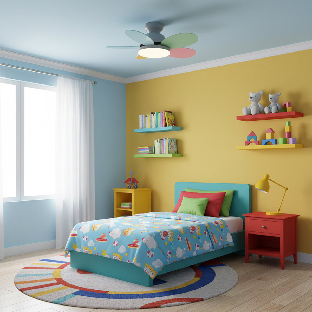 Children's Integrated LED Ceiling Fan - view 22 | Liootrlamp