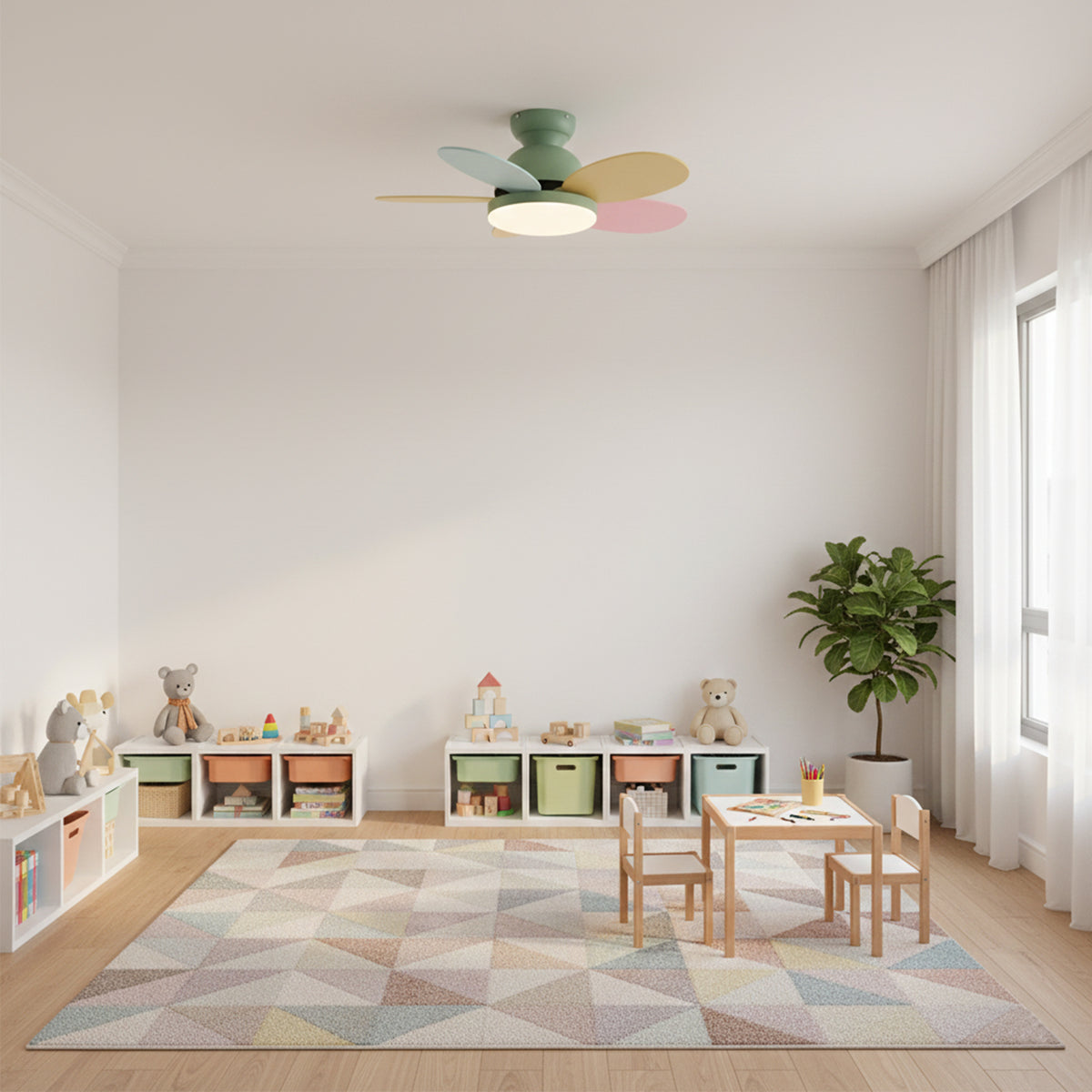 Children's Integrated LED Ceiling Fan - view 11 | Liootrlamp