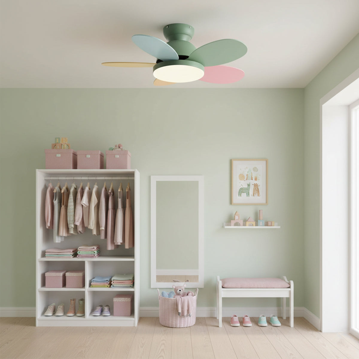 Children's Integrated LED Ceiling Fan - view 12 | Liootrlamp