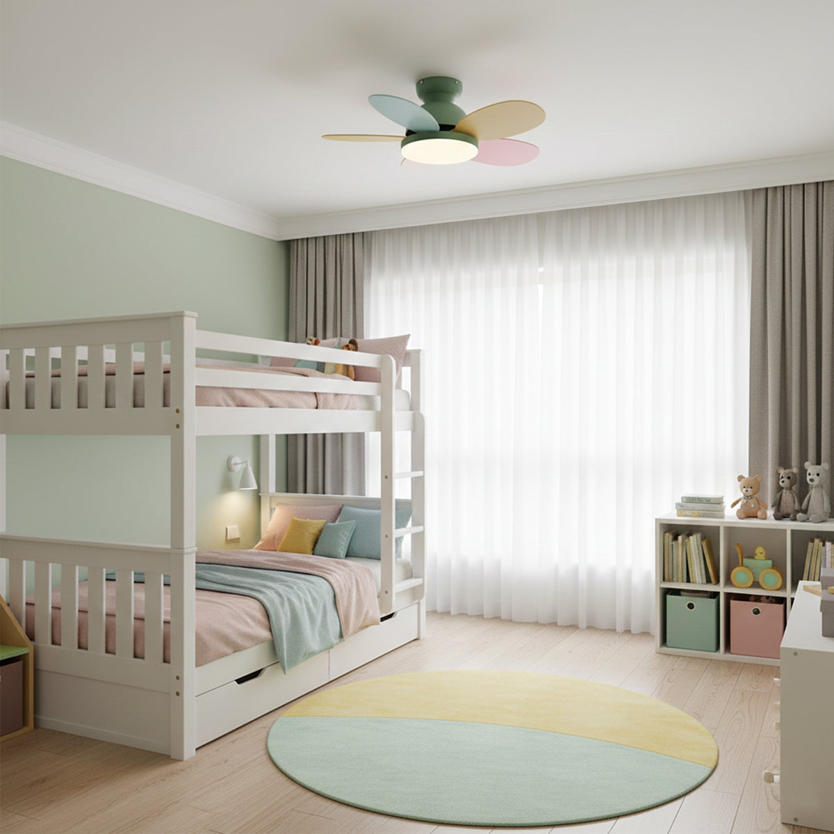 Children's Integrated LED Ceiling Fan - view 13 | Liootrlamp
