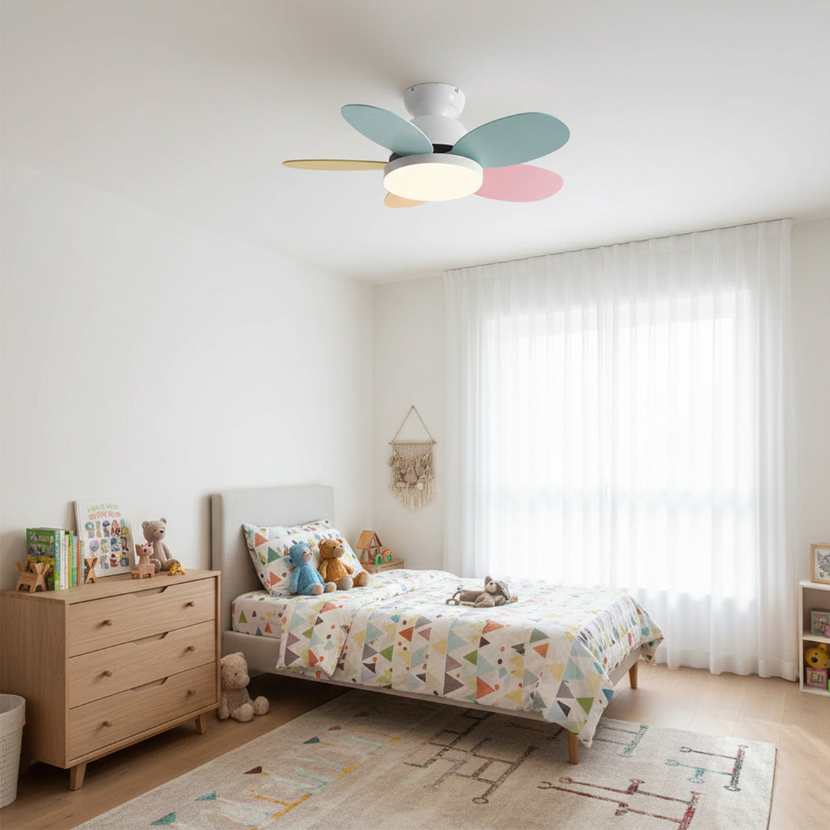 Children's Integrated LED Ceiling Fan - view 14 | Liootrlamp