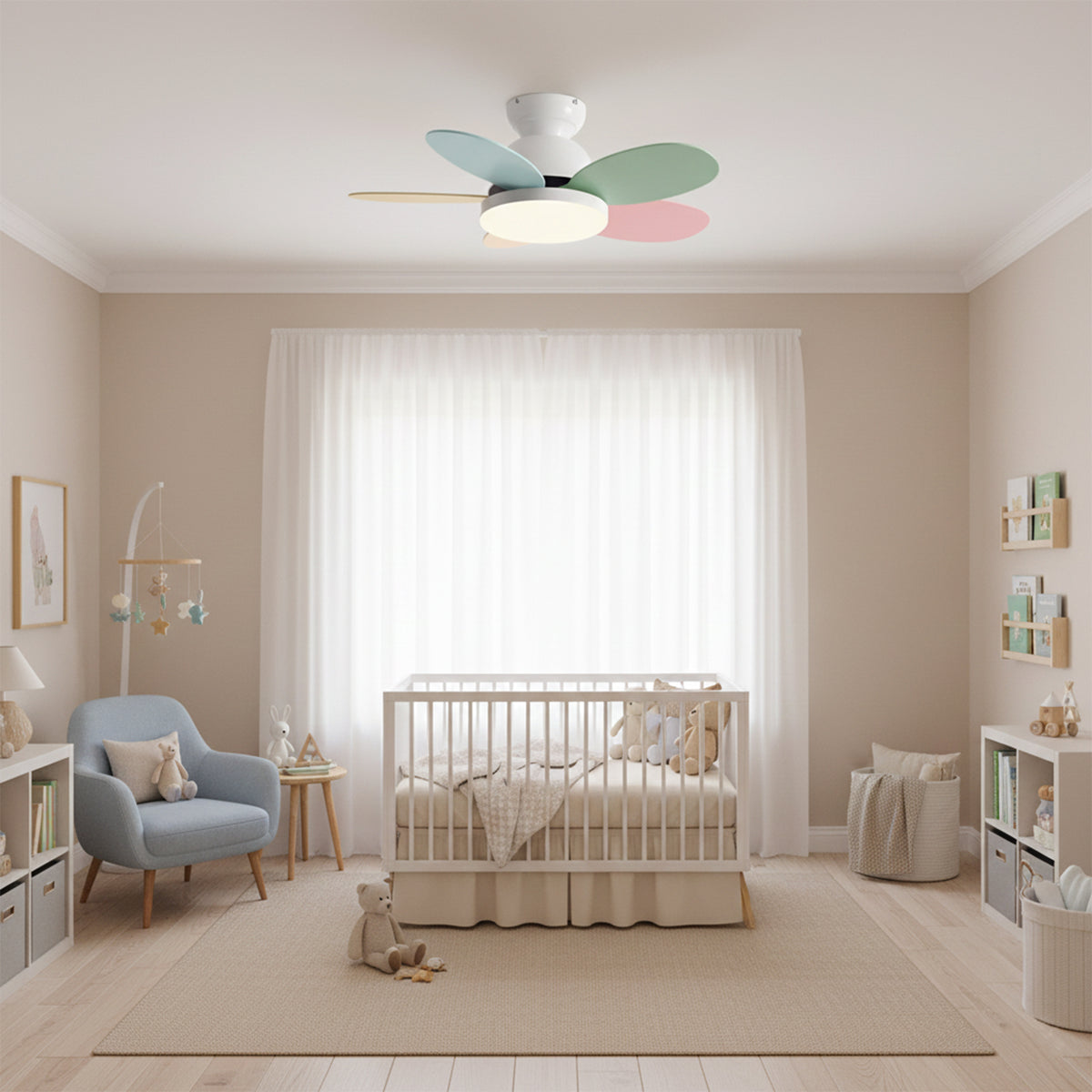 Children's Integrated LED Ceiling Fan - view 16 | Liootrlamp