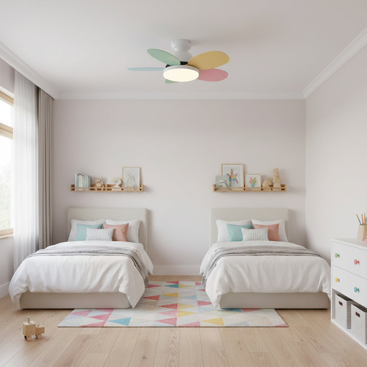 Children's Integrated LED Ceiling Fan - view 17 | Liootrlamp