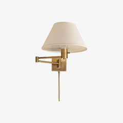 Swivel Arm Wall Lamp with Fabric Shade