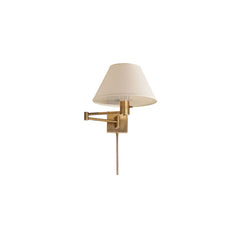 Swivel Arm Wall Lamp with Fabric Shade