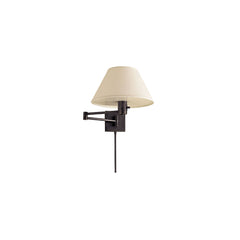 Swivel Arm Wall Lamp with Fabric Shade