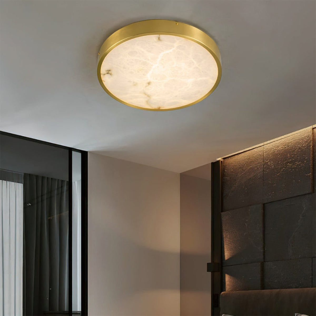 Column Alabaster Round Ceiling Lamp - view 14 | Liootrlamp