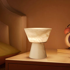 Conical Beta Alabaster Table Lamp