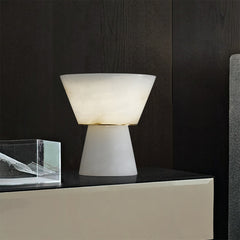 Conical Beta Alabaster Table Lamp