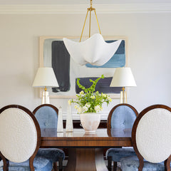 Plaster Orb Mid-Size Chandelier