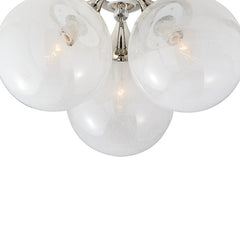Flush Mount Glass Bubble Light (3-Bulb)