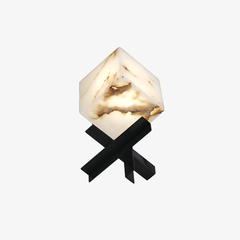 Cube Alabaster Table Lamp