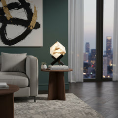 Cube Alabaster Table Lamp