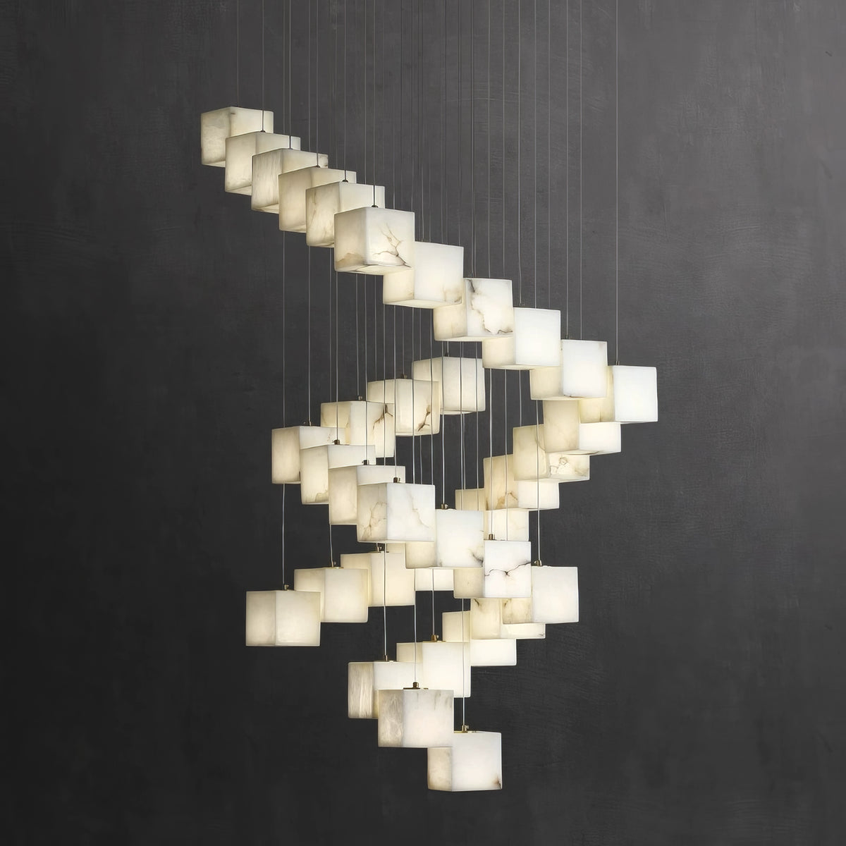 Cube Alabaster Chandelier